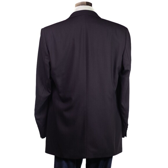 JOSEPH & FEISS jacket blazer sport coat 100% wool Solid Black 2 Button 42L - Picture 3 of 11